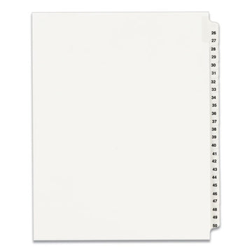 Avery® Preprinted Legal Exhibit Side Tab Index Dividers, Avery Style, 25-tab, 26 To 50, 11 X 8.5, White, 1 Set, (1331) freeshipping - TVN Wholesale
